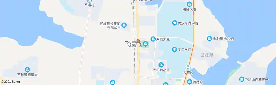 武汉武昌大道大花岭休闲广场_公交站地图_武汉公交_妙搜公交查询2025