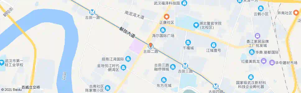 武汉古田二路站_公交站地图_武汉公交_妙搜公交查询2025