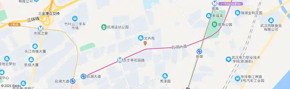 武汉创业大道中有_公交站地图_武汉公交_妙搜公交查询2025