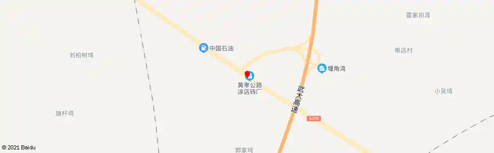 武汉黄孝公路涂店砖厂_公交站地图_武汉公交_妙搜公交查询2025