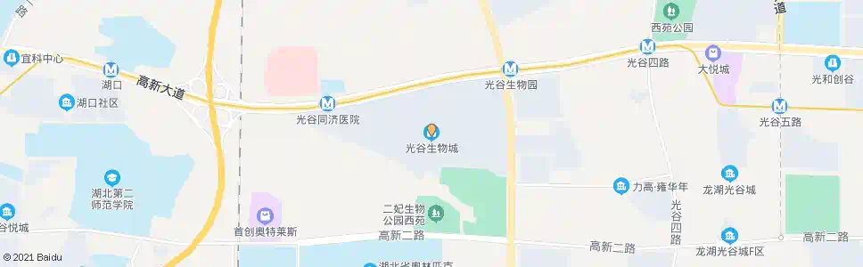武汉生物园路光谷生物城_公交站地图_武汉公交_妙搜公交查询2025