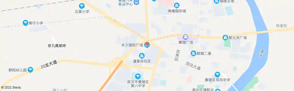 武汉黄陂大道木兰广场_公交站地图_武汉公交_妙搜公交查询2025