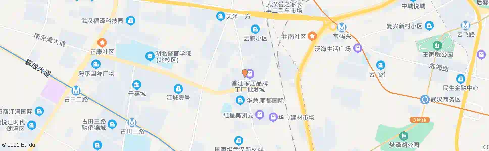 武汉汉西三路香江家居_公交站地图_武汉公交_妙搜公交查询2025