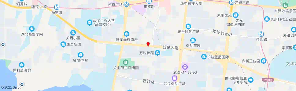 武汉团校路雄楚大道口_公交站地图_武汉公交_妙搜公交查询2025