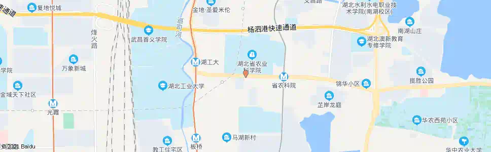 武汉南湖大道省农科院_公交站地图_武汉公交_妙搜公交查询2025