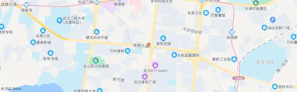武汉雄楚大道brt关山大道站_公交站地图_武汉公交_妙搜公交查询2025