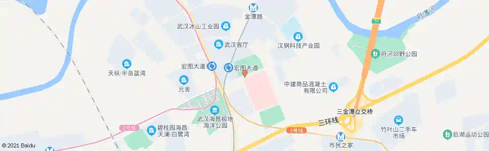 武汉金银潭大道银潭路_公交站地图_武汉公交_妙搜公交查询2025