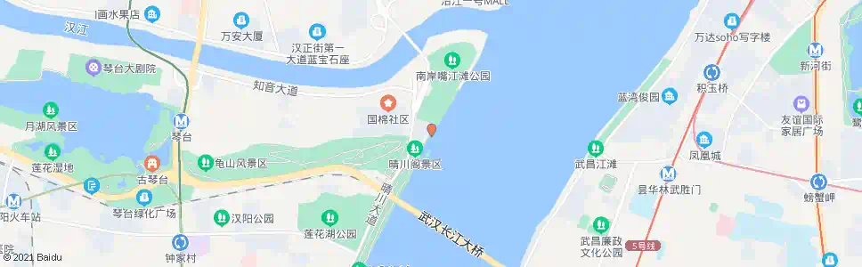 武汉汉阳晴川码头_公交站地图_武汉公交_妙搜公交查询2025