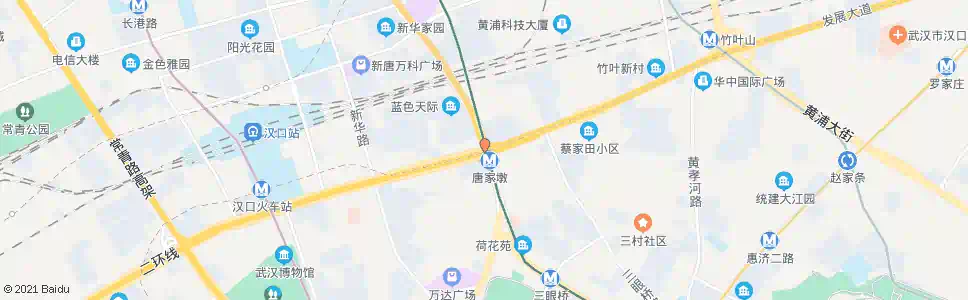 武汉发展大道唐家(旧)_公交站地图_武汉公交_妙搜公交查询2025