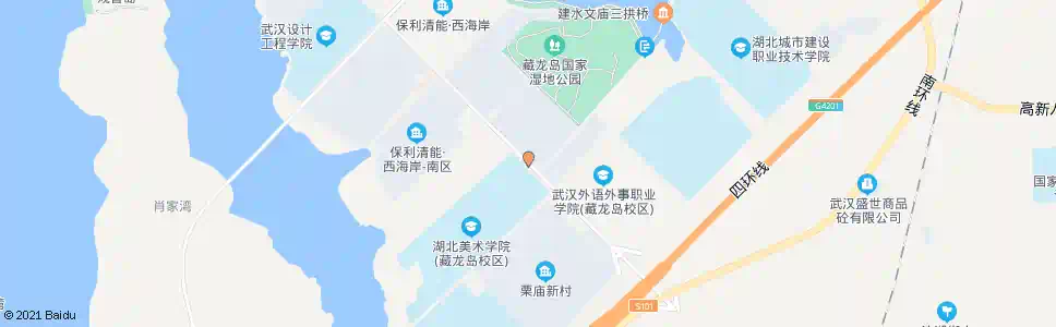 武汉栗庙路美院藏龙岛校区_公交站地图_武汉公交_妙搜公交查询2025