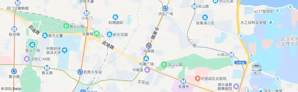 武汉中南路中南二路_公交站地图_武汉公交_妙搜公交查询2025