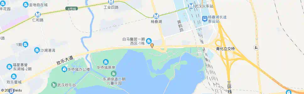 武汉欢乐大道白马洲_公交站地图_武汉公交_妙搜公交查询2025