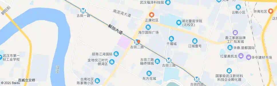 武汉解放大道古田二路_公交站地图_武汉公交_妙搜公交查询2025