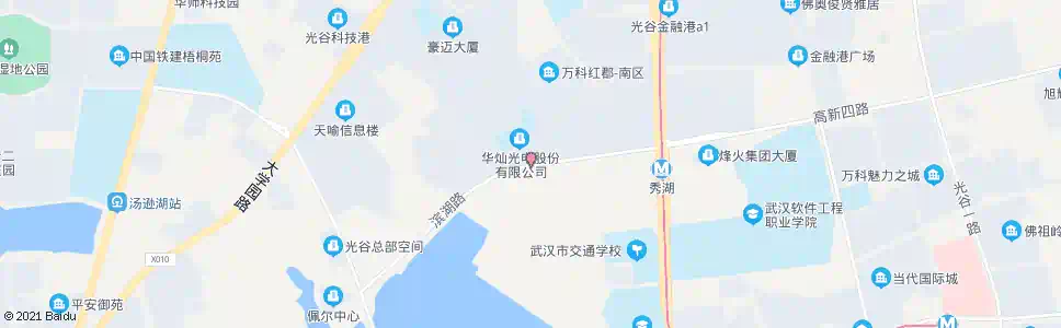 武汉滨湖大道华灿光电_公交站地图_武汉公交_妙搜公交查询2025