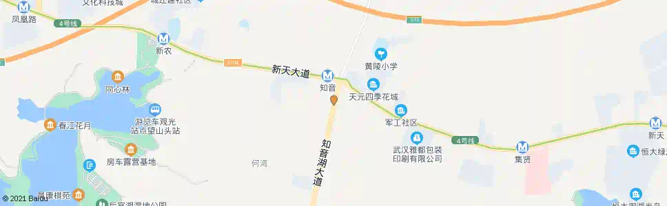 武汉知音湖大道古月_公交站地图_武汉公交_妙搜公交查询2025