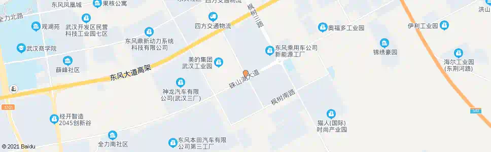 武汉珠山湖大道枫树四路_公交站地图_武汉公交_妙搜公交查询2025