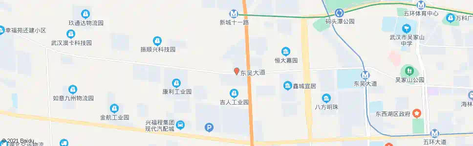 武汉东吴大道新城十二路_公交站地图_武汉公交_妙搜公交查询2025