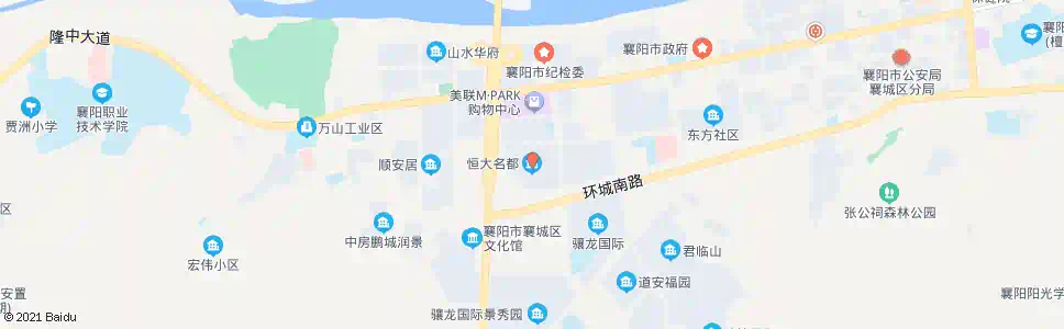 襄阳恒大名都_公交站地图_襄阳公交_妙搜公交查询2025