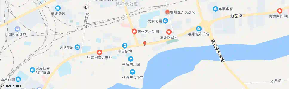 襄阳航空路长安市场_公交站地图_襄阳公交_妙搜公交查询2025