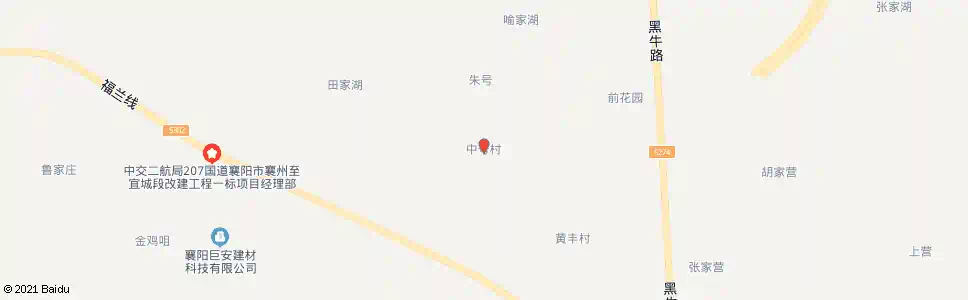 襄阳中号村_公交站地图_襄阳公交_妙搜公交查询2025