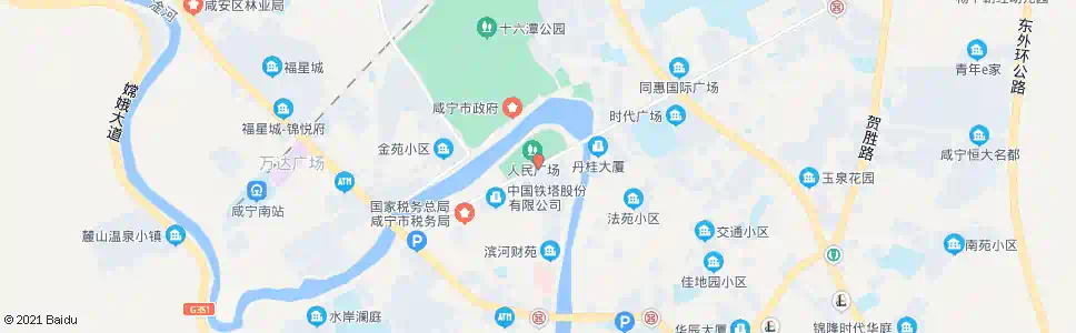 咸宁人民广场_公交站地图_咸宁公交_妙搜公交查询2025