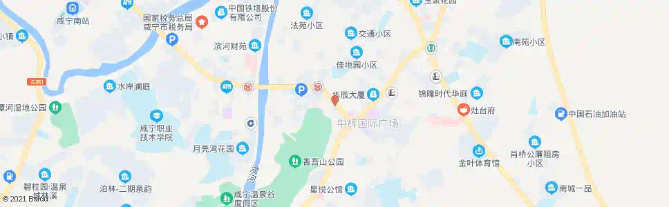 咸宁温泉中心花坛_公交站地图_咸宁公交_妙搜公交查询2025