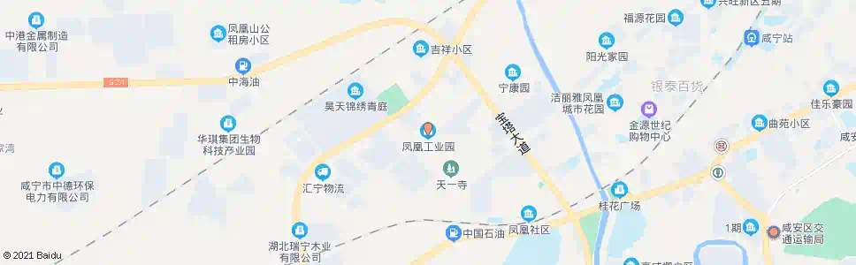 咸宁凤凰工业园_公交站地图_咸宁公交_妙搜公交查询2025
