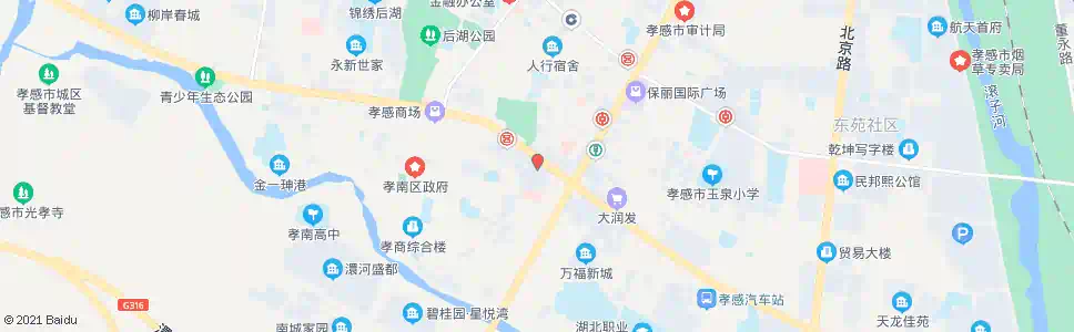 孝感大东门商业城_公交站地图_孝感公交_妙搜公交查询2025