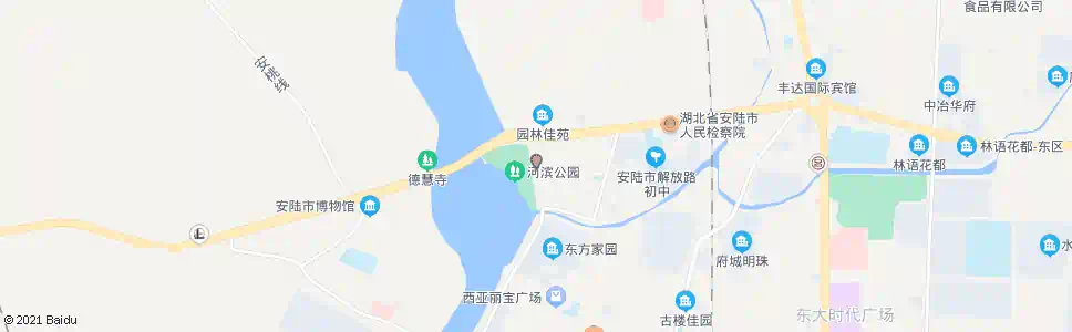 孝感河滨公园_公交站地图_孝感公交_妙搜公交查询2025