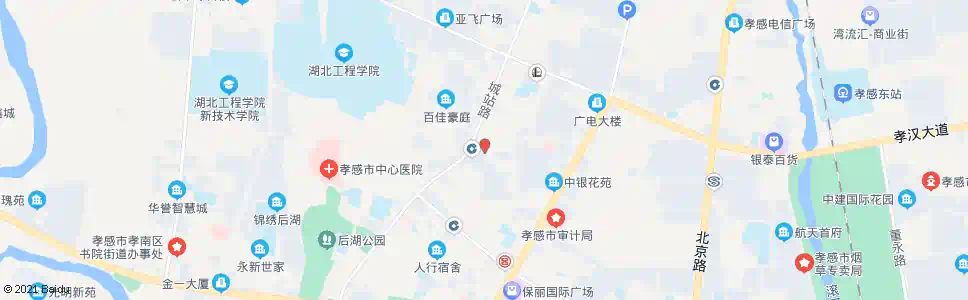 孝感建设路市场_公交站地图_孝感公交_妙搜公交查询2025