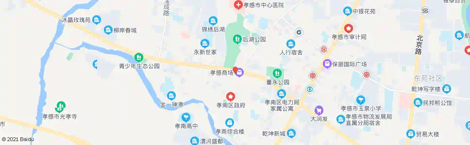 孝感孝商超市_公交站地图_孝感公交_妙搜公交查询2025