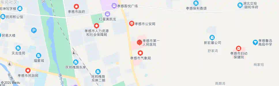 孝感孝感一医院_公交站地图_孝感公交_妙搜公交查询2025