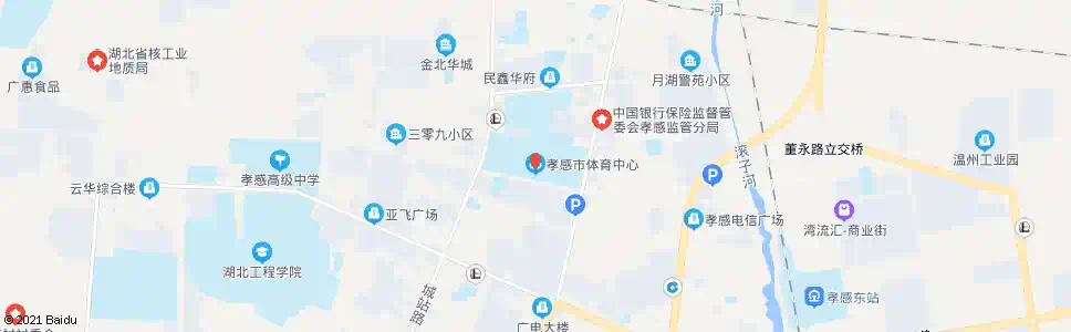 孝感体育中心_公交站地图_孝感公交_妙搜公交查询2025