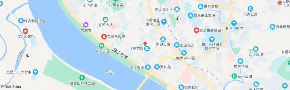 宜昌世纪花园_公交站地图_宜昌公交_妙搜公交查询2025
