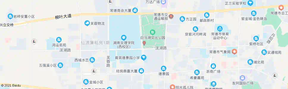 常德白马湖文化公园_公交站地图_常德公交_妙搜公交查询2025