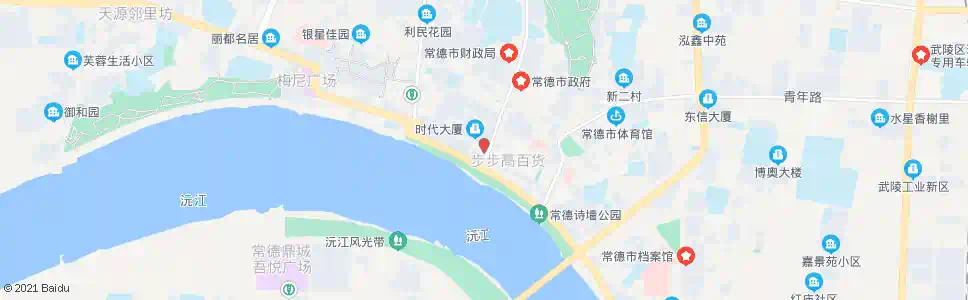 常德步行街_公交站地图_常德公交_妙搜公交查询2025