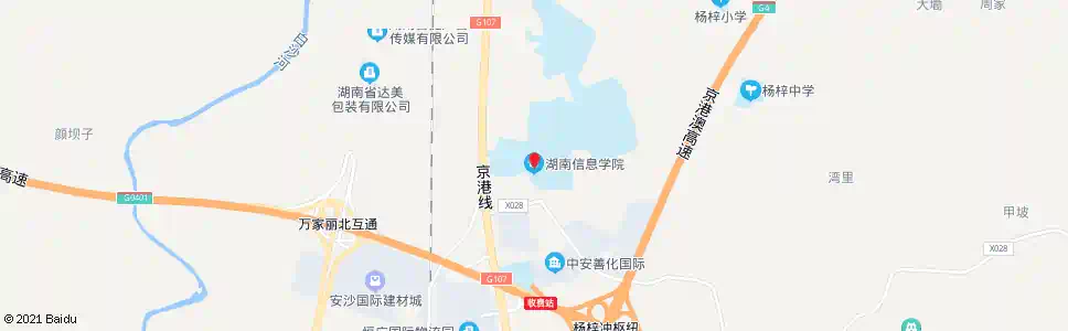 长沙湖南信息学院_公交站地图_长沙公交_妙搜公交查询2025