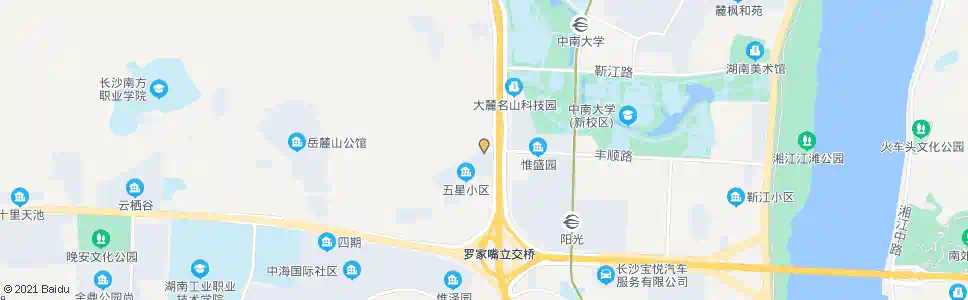 长沙五星艺校_公交站地图_长沙公交_妙搜公交查询2025