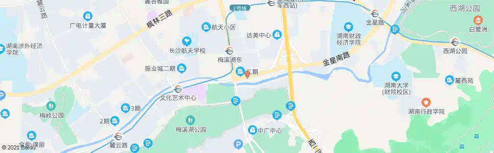 长沙梅溪湖大桥北_公交站地图_长沙公交_妙搜公交查询2025