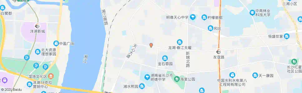 长沙友谊西路书香路口_公交站地图_长沙公交_妙搜公交查询2025