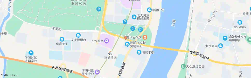 长沙湘浦路洋湖大道口_公交站地图_长沙公交_妙搜公交查询2025