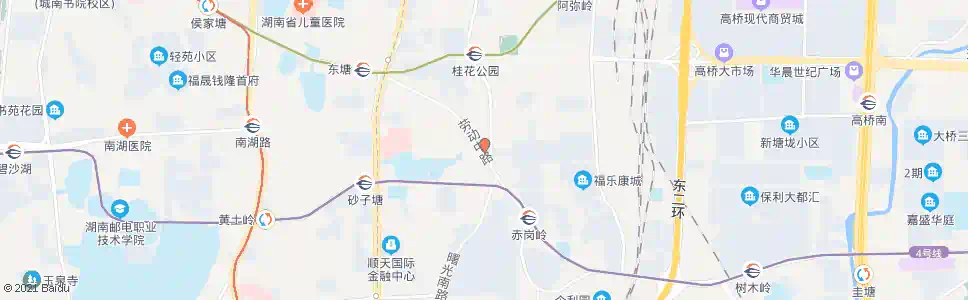 长沙赤岗冲(多功能坪)_公交站地图_长沙公交_妙搜公交查询2025