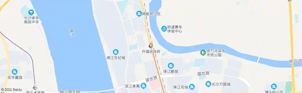 长沙开福区政府站_公交站地图_长沙公交_妙搜公交查询2025