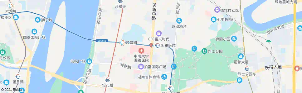 长沙德雅路口北_公交站地图_长沙公交_妙搜公交查询2025
