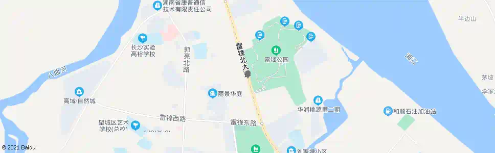 长沙雷锋公园_公交站地图_长沙公交_妙搜公交查询2025