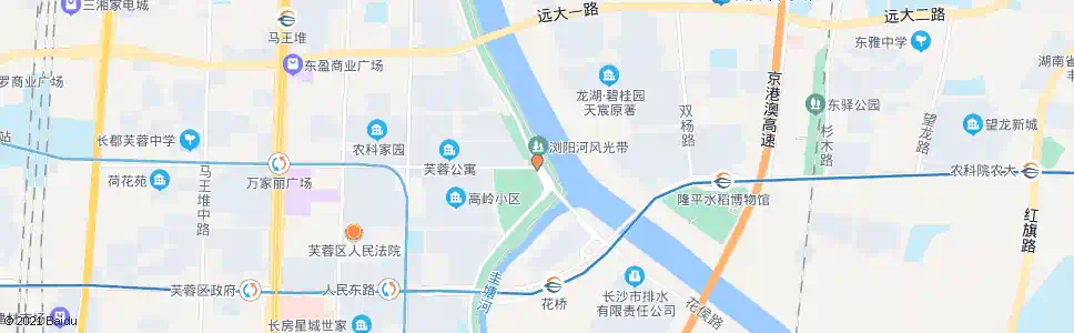 长沙浏阳河路荷花路口_公交站地图_长沙公交_妙搜公交查询2025
