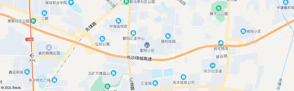 长沙鄱阳小区_公交站地图_长沙公交_妙搜公交查询2025