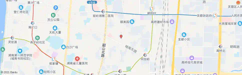 长沙左家塘北_公交站地图_长沙公交_妙搜公交查询2025