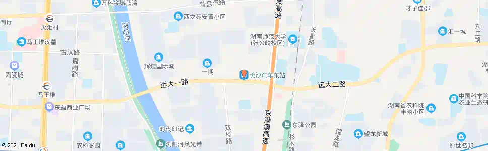 长沙东城汽车站南_公交站地图_长沙公交_妙搜公交查询2025