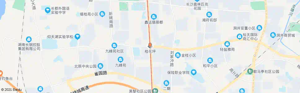 长沙桂花坪(新姚南路)_公交站地图_长沙公交_妙搜公交查询2025